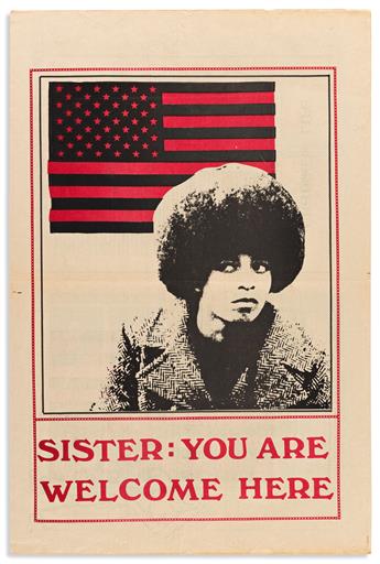 (BLACK PANTHERS.) Pair of Angela Davis centerfold portraits.